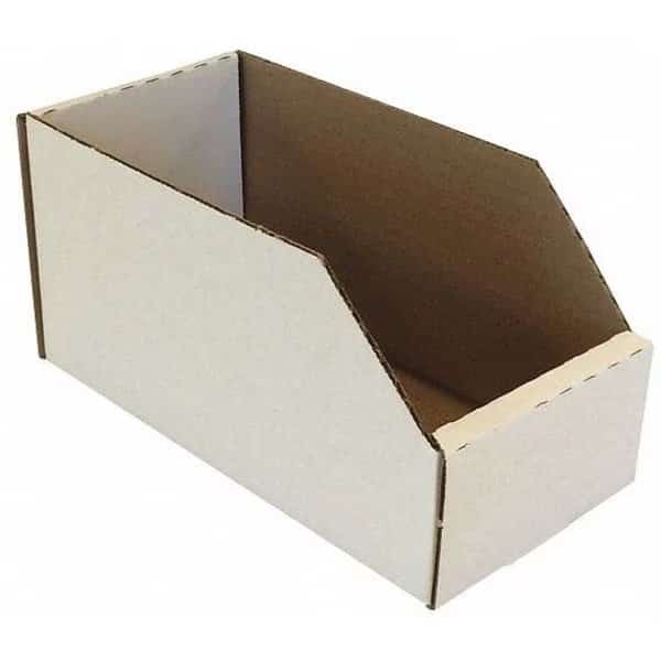 Corr Shelf Bin,White,Cardboard,4 1/2 in, Mfr#: BIN 4-9, PACKAGING CORPORATION OF AMERICA