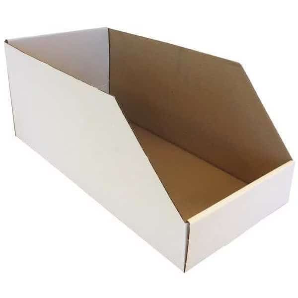 Corr Shelf Bin,White,Cardboard,10 in, Mfr#: MAR 11-24, PACKAGING CORPORATION OF AMERICA