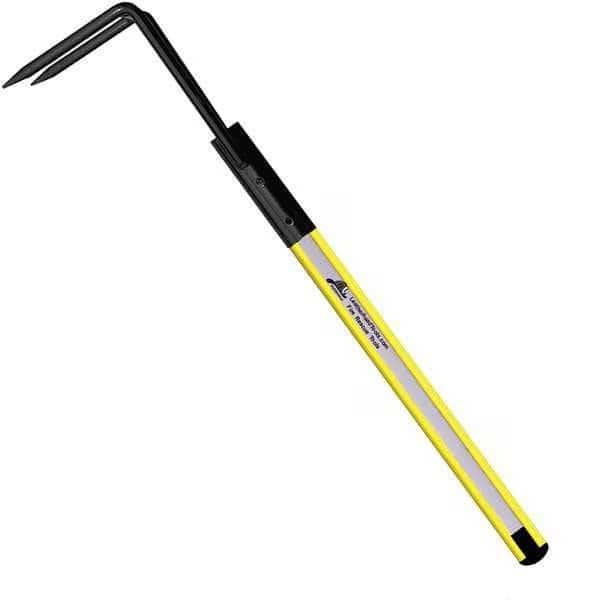 Rubbish Hook, 4 ft. Dog Bone Pole, HiViz Yellow