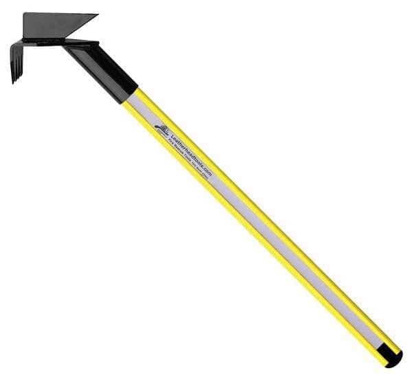 Drywall Hook, 12 ft. Dog Bone Pole, HiViz Yellow, LEATHERHEAD TOOLS, Mfr# DBY-12DH-B