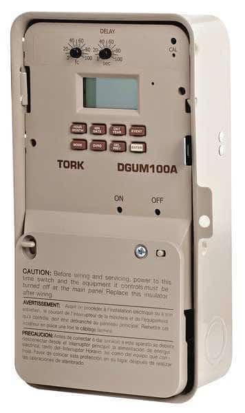 Electronic Timer, 7/365 Days, SPDT Momen, TORK, Mfr# DGUM100A