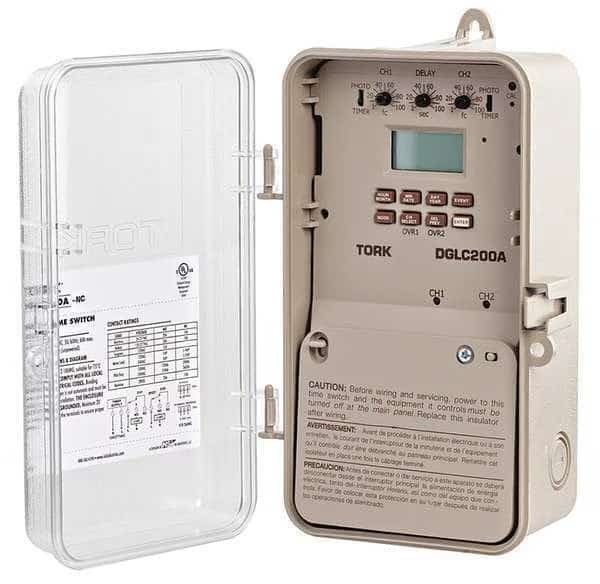 Electronic Timer, 7 Days, SPDT, TORK, Mfr# DGLC200A-NC