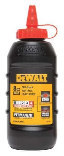 Marking Chalk, Permanent, Red, 8 oz.