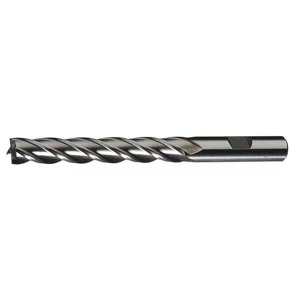 4-Flute HSS Center Cutting Square Single End MIll Cleveland HG-4C Bright 7/8x3/4x1-7/8x4-1/8