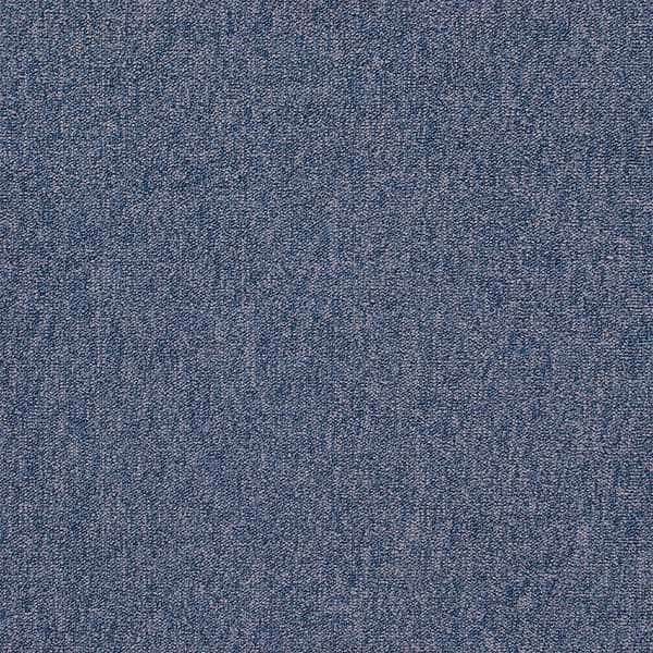 Carpet Tile, 19-11/16in. L, Blue, PK20