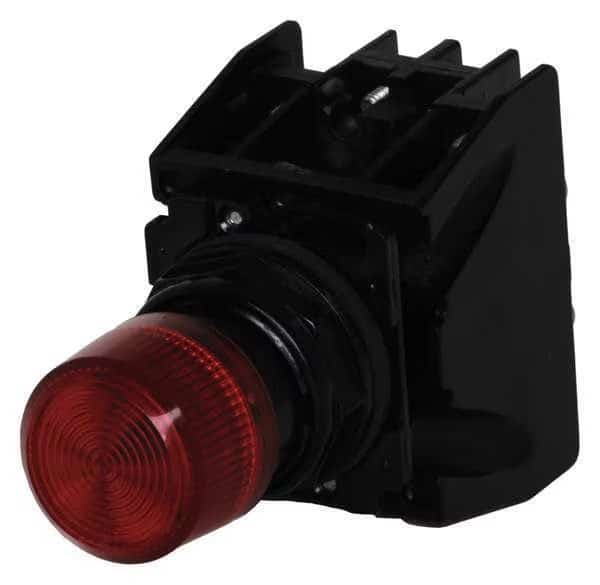 Illuminated Button w/Contacts, 24VAC/DC, EATON, Mfr# E34EX828RD24