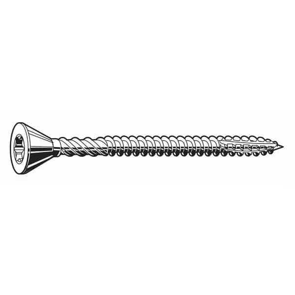 Deck Screw, #8 x 2-1/2 in, 18-8 Stainless Steel, Flat Head, Torx Drive, 200 PK