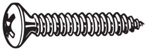 Sheet Metal Screw, #6 x 3/4 in, Plain 18-8 Stainless Steel Oval Head Phillips Drive, 100 PK, EnjoyTool Select, Mfr#: U51690.013.0075