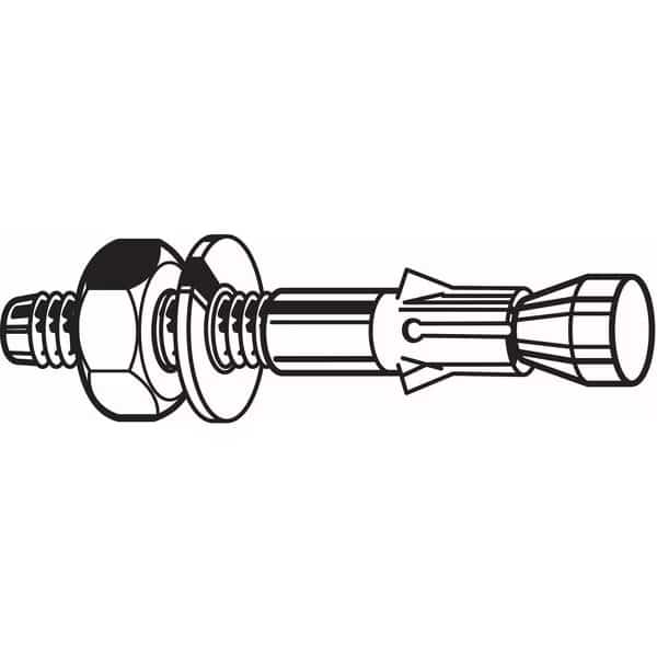 Wedge Anchor, 7/8" Dia., 8" L, Carbon Steel Zinc Plated, 2 PK, EnjoyTool select, Mfr# U70411.087.0800