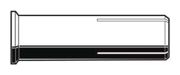 Flanged Coil Thread Anchor, 1/2" Dia, 1-9/16" L, Steel Zinc Plated, 400 PK