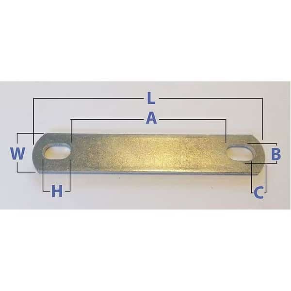 U-Bolt Plate, LCS, Zinc Plated, PK10