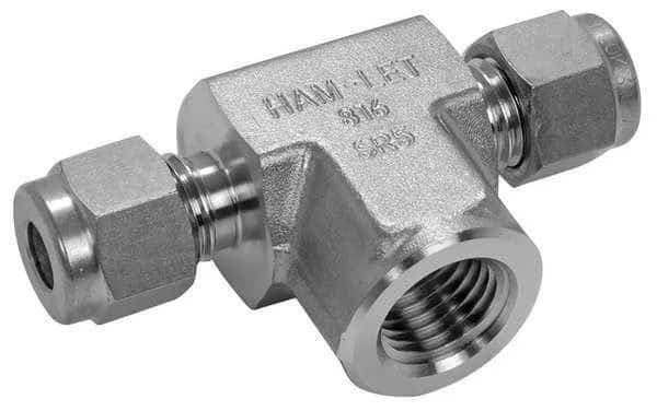 1/2" Compression x FPT SS Female Branch Tee, HAM-LET, Mfr# 772LF  SS 1/2 X 1/2