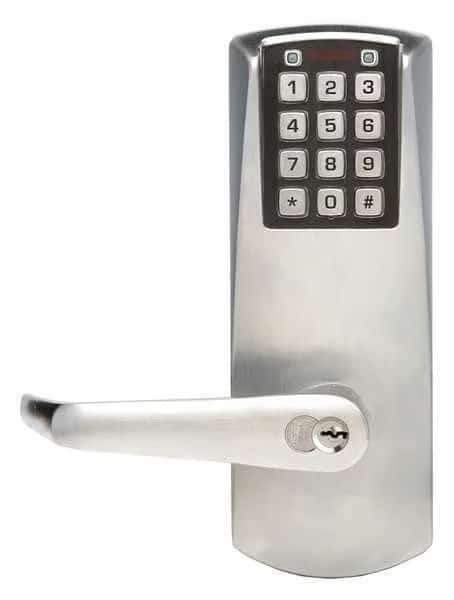 Electronic Lock, Satin Chrome, 12 Button