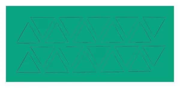 Magnetic Triangles, 3/4 In. W, Green, PK20
