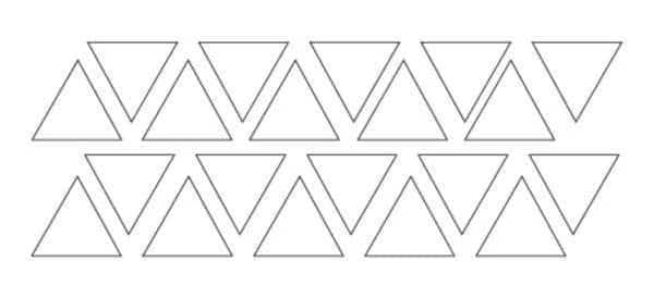 Magnetic Triangles, 3/4 In. W, White, PK20