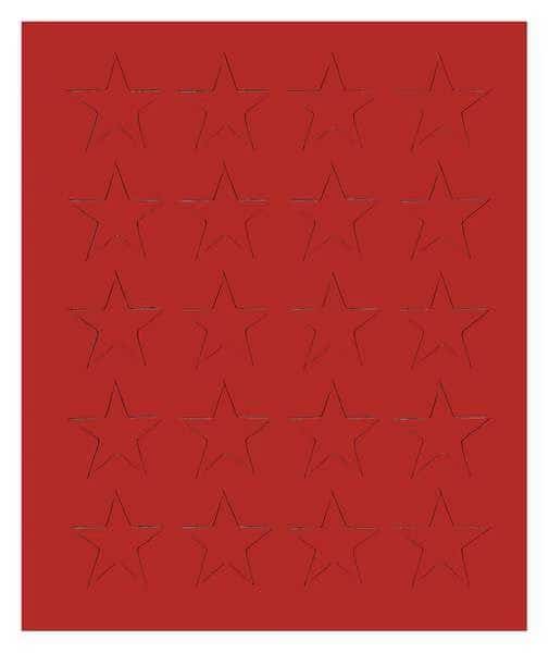 Magnetic Stars, 3/4 In. W, Red, PK20