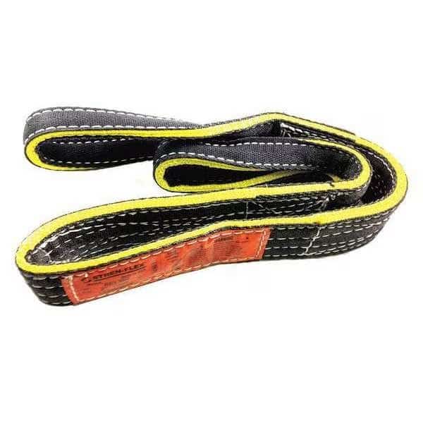 Synthetic Web Sling, Type 6, 20 ft L, 6 in W, Nylon, Black