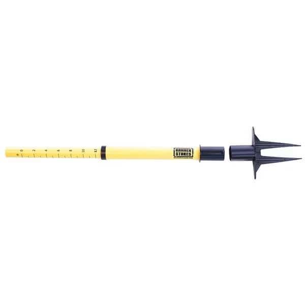 Plastic Stake, Yellow, 22 in to 42 in Adjustable Post Height, Matte