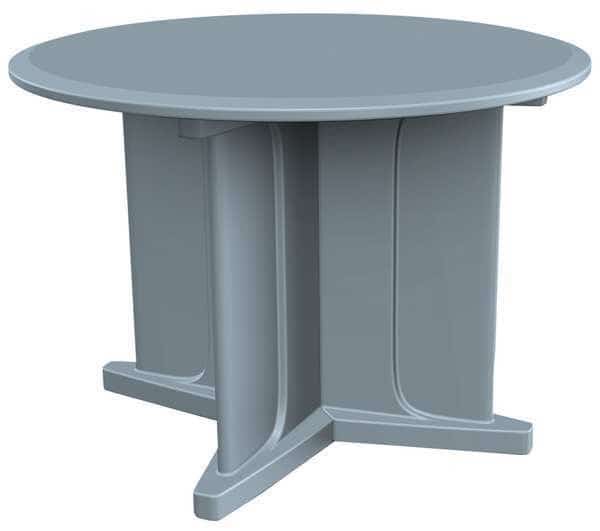 Round Utility Table, 42 in X 42 in X 31 in, Plastic Top, CORTECH, Mfr# 66749BG