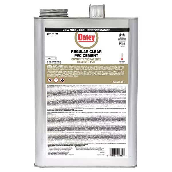 Pipe Cement, Can, 128 fl oz, Clear