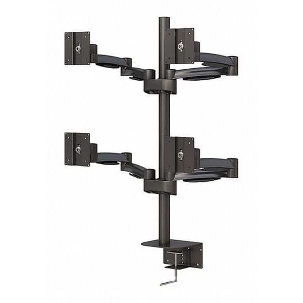 Desk Clamping Four Arm Monitor Stand