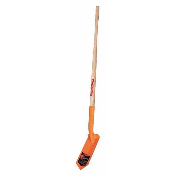 Trenching Shovel, Steel Blade, 48 in L Hard Wood Handle