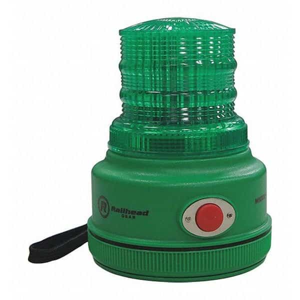 Multiple Flash Led Safety Light,Green, Mfr#: M100G-LED, RAILHEAD GEAR