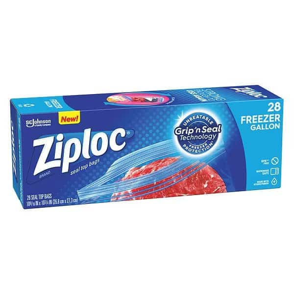 Reclosable Poly Bag,Zip Seal,PK28, Mfr#: 314445, ZIPLOC