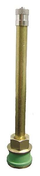 Tire Valve, Stdrd Bore, 3-3/4in, Brass, PK10