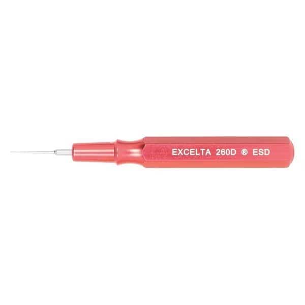 Spatula 2-1/2 In Metal Handle Red .025, EXCELTA, Mfr# 260D-ESD