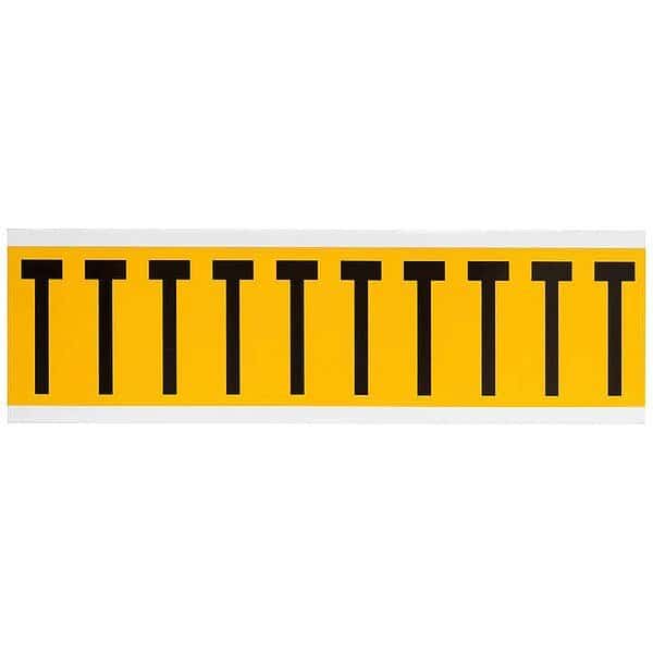 Letter Label, T, 2-1/4in.Hx7/8in.W, Vinyl
