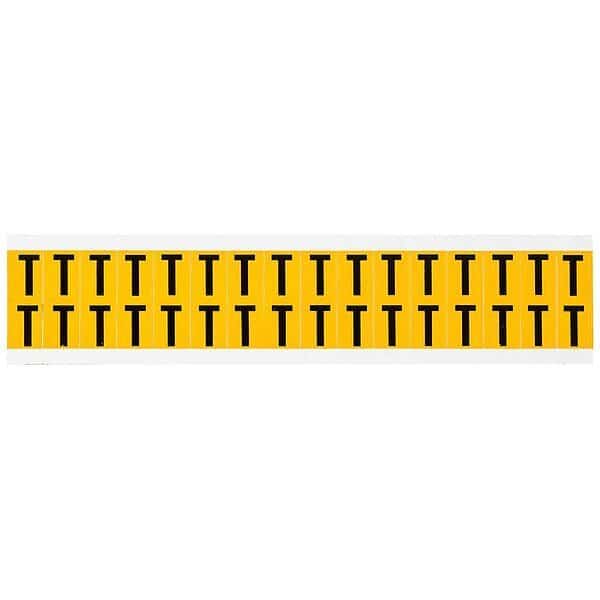 Letter Label,T,3/4in.Hx9/16in.W,Vinyl, Mfr#: 1520-T, BRADY