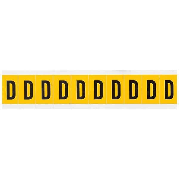Letter Label, D, 1-1/2in.Hx7/8in.W