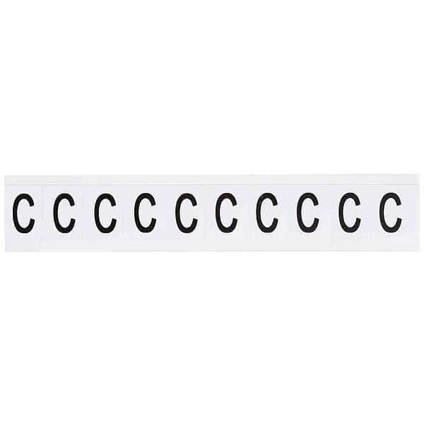Letter Label,1-1/2" H,1-11/64" W, Mfr#: 9713-C, BRADY