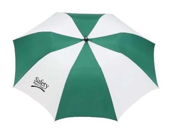 Umbrella, 42 in, Green/White, Polyester