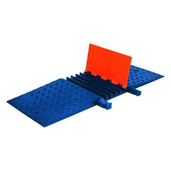 Cable Protector, Hinged, 5 Channels, 1.5ft., CHECKERS, Mfr# GD5X125ADAO/BLU