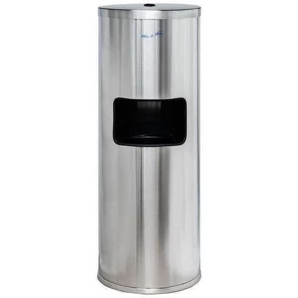 Wipe Dispsenser Trash Can, Silver