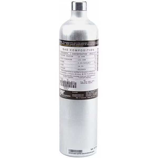 Calibration Gas, 1.25 Percent CH4, 34L