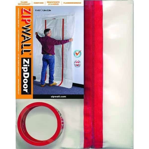 Dust Barrier Door,Clear,5 ft x 8-1/2 ft, Mfr#: ZDC, ZIPWALL