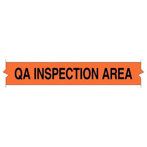 Floor Marking Tape, Polyester, Message, Orange, 2 in W., 8 mil Thickness