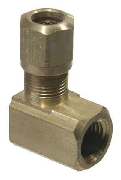 Female Elbow,Compression,1/4Tube,150psi, Mfr#: 970-4-4, TRAMEC SLOAN