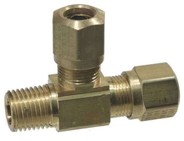 Male Run Tee, 150psi, Brass