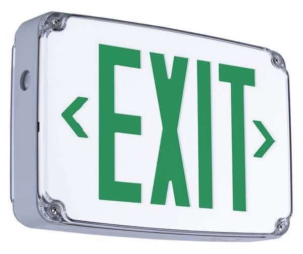 Exit Sign, 2 Face(s), LED, Universal Mount, Nickel Cadmium