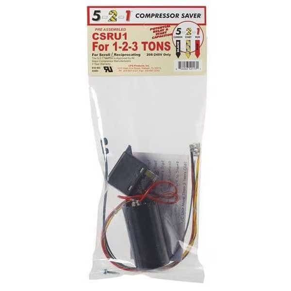 Compressor Saver, Potential Relay, Start Capacitor, 208 to 240, Single, 4 to 5