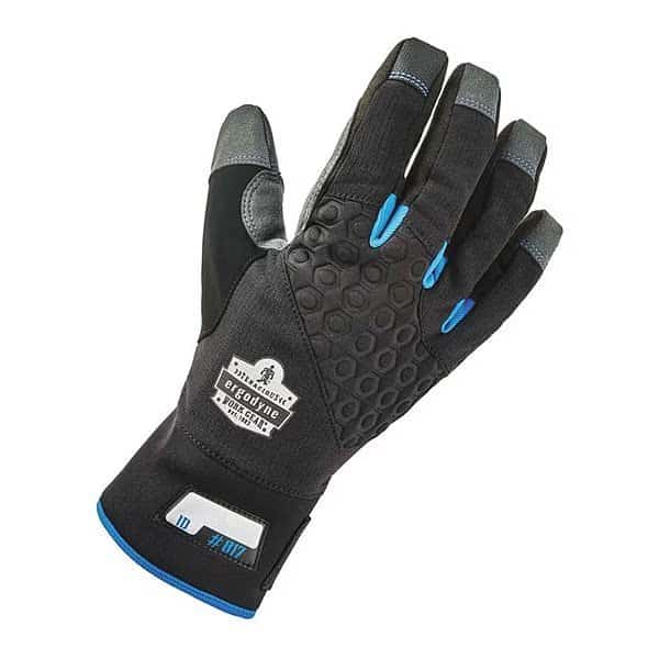 Thermal Waterproof Utility Gloves, AX Suede Palm, Black