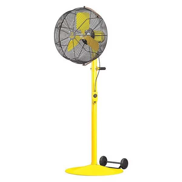 Standard-Duty Industrial Fan, Variable Speeds, Black, Controller, Mount