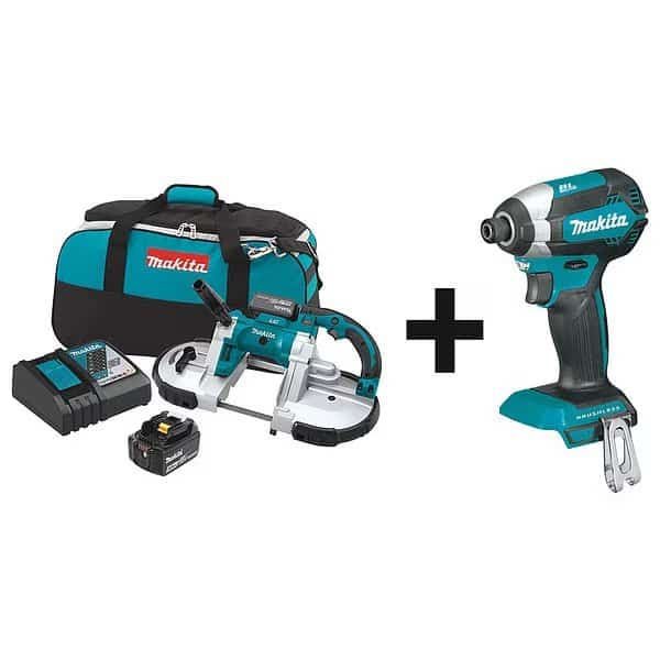 Cordless Band Saw Kit,18.0VDC, Mfr#: XBP02TX  XDT13Z, MAKITA