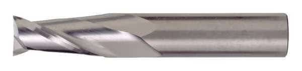 2-Flute Carbide Square Single End GP End Mill Cleveland CEM-SE-2 Bright 3/8x3/8x1x2-1/2