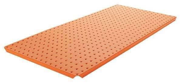 Pegboard, 3in.Hx32in.W, Metal, Orange, PK2