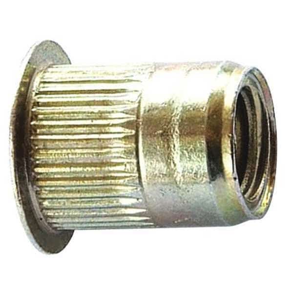 Rivet Nut, M8-1.25 Thread Size, 170.4 mm Flange Dia., 17.53 mm L, Steel, 10 PK